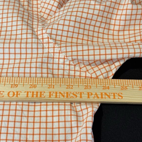 Ralph Lauren Men's Orange Check Long Sleeve Shirt Slim Fit Size X-Large Workwear - Picture 9 of 12